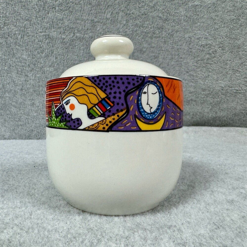 Vintage Vitromaster Metropolitan 1991 Lidded Sugar Bowl Covered Jar White